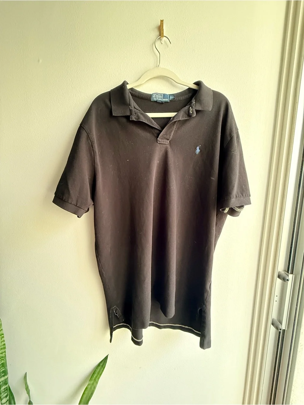 Ralph Lauren Men’s Polo Shirt - Dark Brown with Blue Pony